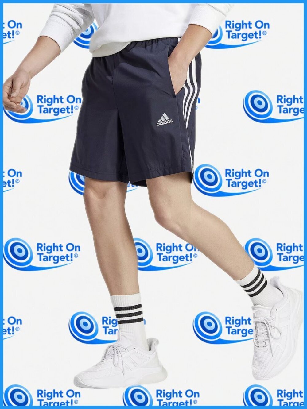 2XL - Adidas - Big Mens Mid Rise Workout Shorts - Chelsea - Dark Blue